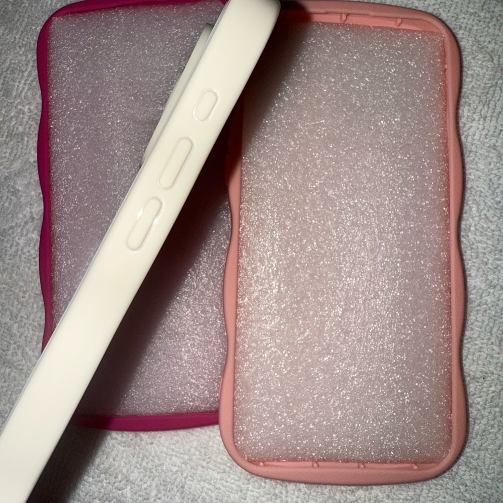 Set of 3 Soft Silicone Cases for iPhone 15 Pro Max - Pink, Peach and White - - Picture 10 of 10